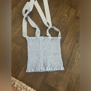 Blue Tie Top
